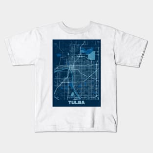 Tulsa - United States Peace City Map Kids T-Shirt